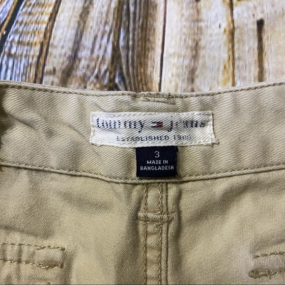 Tommy Hilfiger Khaki Cotton Chino Shorts - Picture 3 of 4
